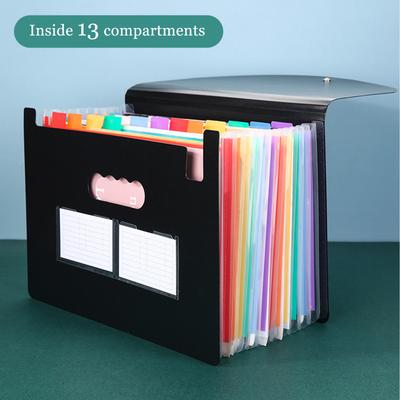Carpeta de archivos en acordeón con 13 o 24 bolsillos, organizador de archivos expandible, caja de archivo, bolsa para guardar papeles, facturas, recibos y documentos, tamaño A4