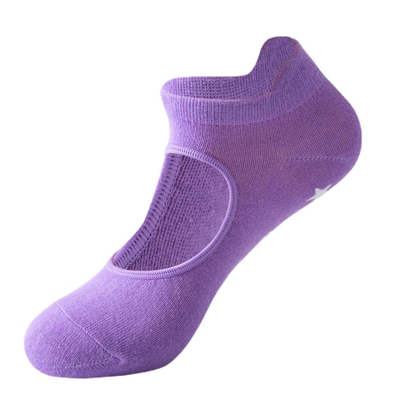 Women's Non-slip Yoga Socks Indoor Sports Fitness Socks Solid Color Dance Training Socks