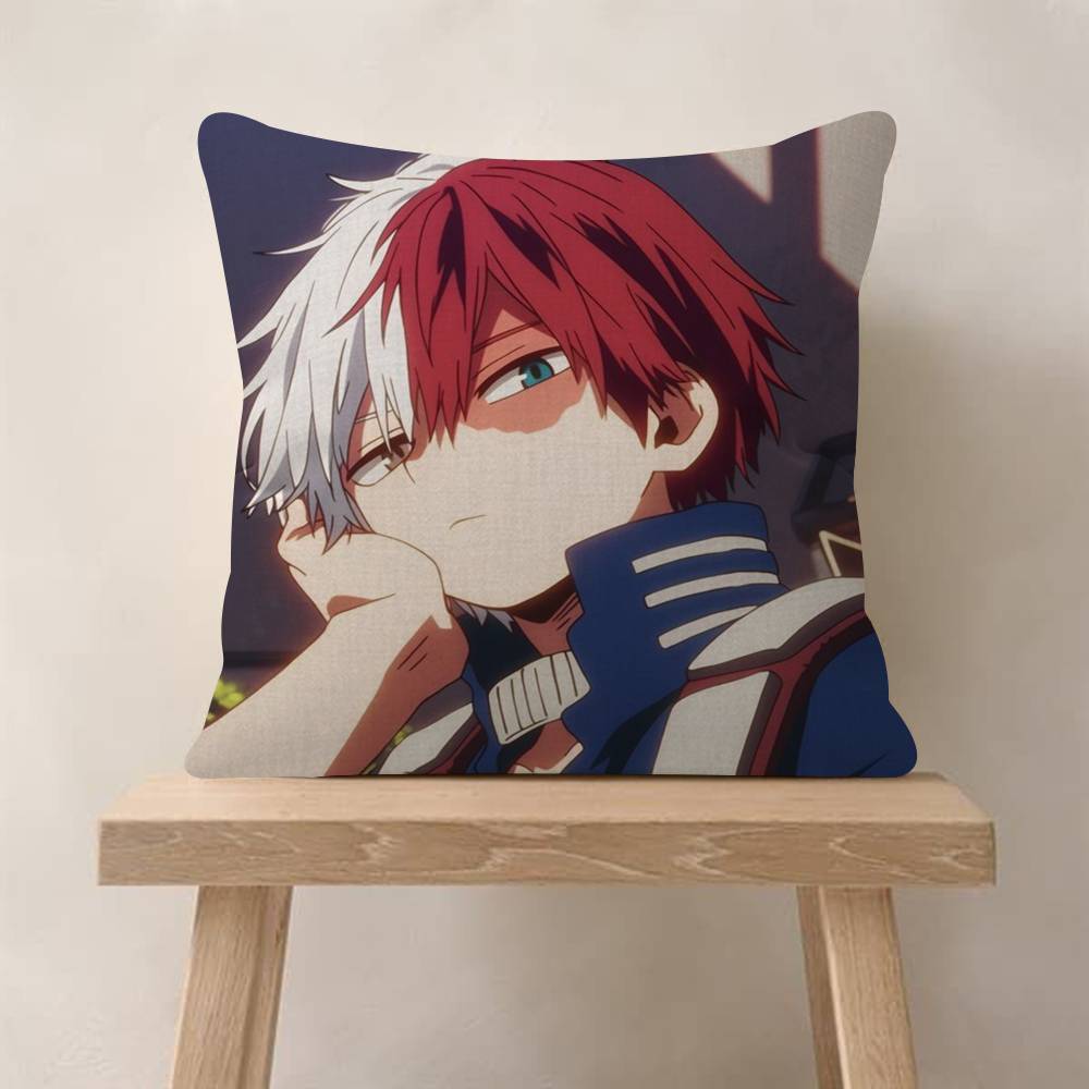 Anime MMy HHero Academia Shoto Todoroki  Cushion Cover Car Throw Pillow Case For Sofa Car Christmas Gift