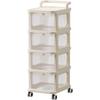 3-Tier Mobile Storage Trolley with Drawers