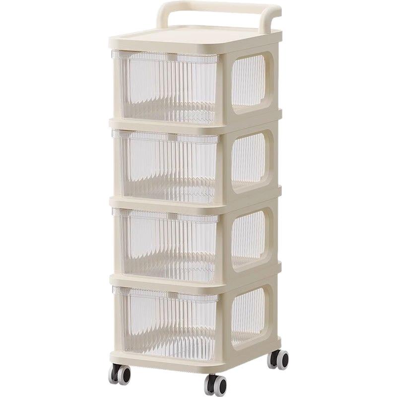 3-Tier Mobile Storage Trolley with Drawers