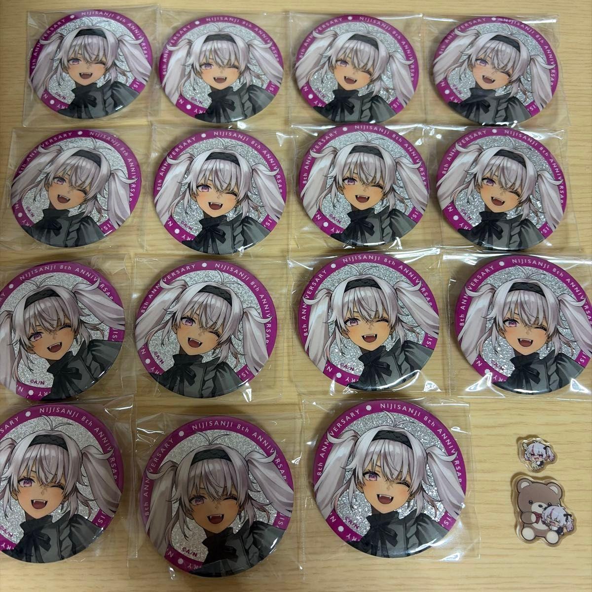 Used Nijisanji 8th Anniversary Can Badge Acrylic Parts Mao Mao