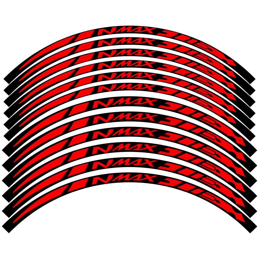 For YAMAHA N-MAX NMAX125 155 Nmax Reflective Motorcycle Wheel Stickers Scooter Rim Strips Decals Waterproof