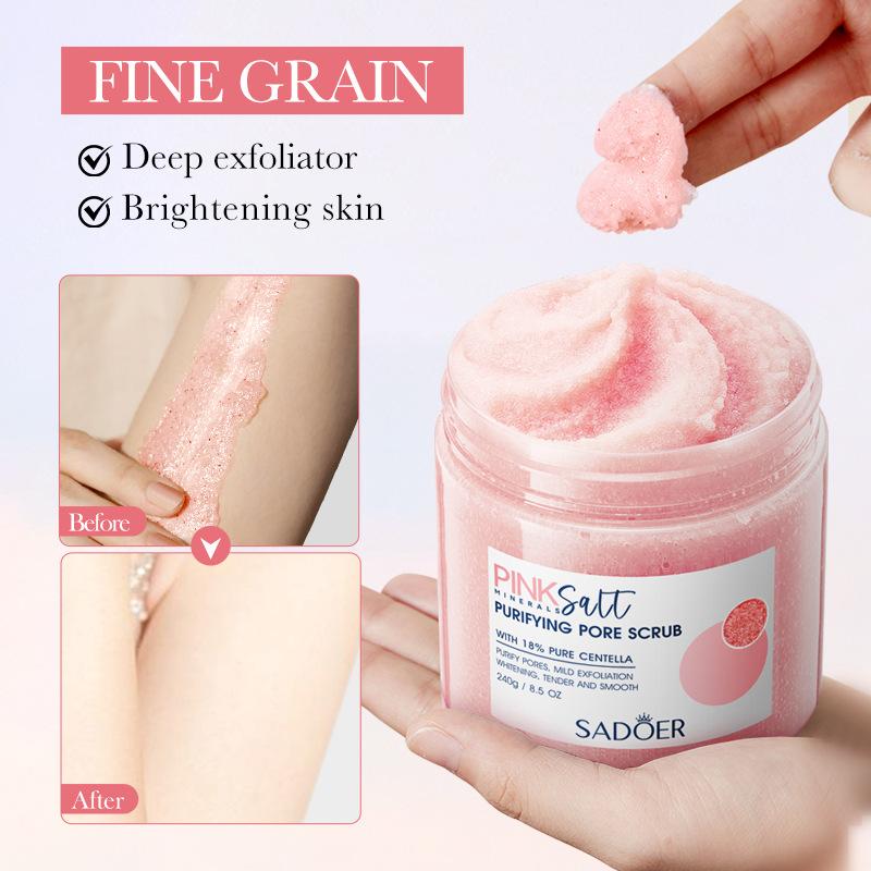 Himalayan Powder Salt Scrub SADOER Pore Cleansing Body Scrub