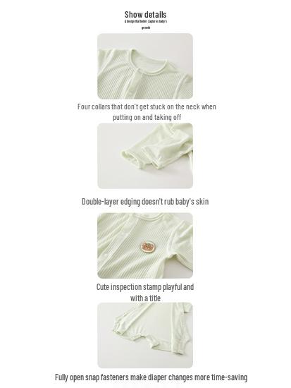 Sommarbabybodys: Klass A Kortärmad Tunn Body Pyjamas med Haremsbyxor