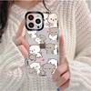 Fun Cartoon Peach Mochi Cat Phone Case for iPhone 11 12 13 Mini Pro Max 14 Pro Max Case Shell