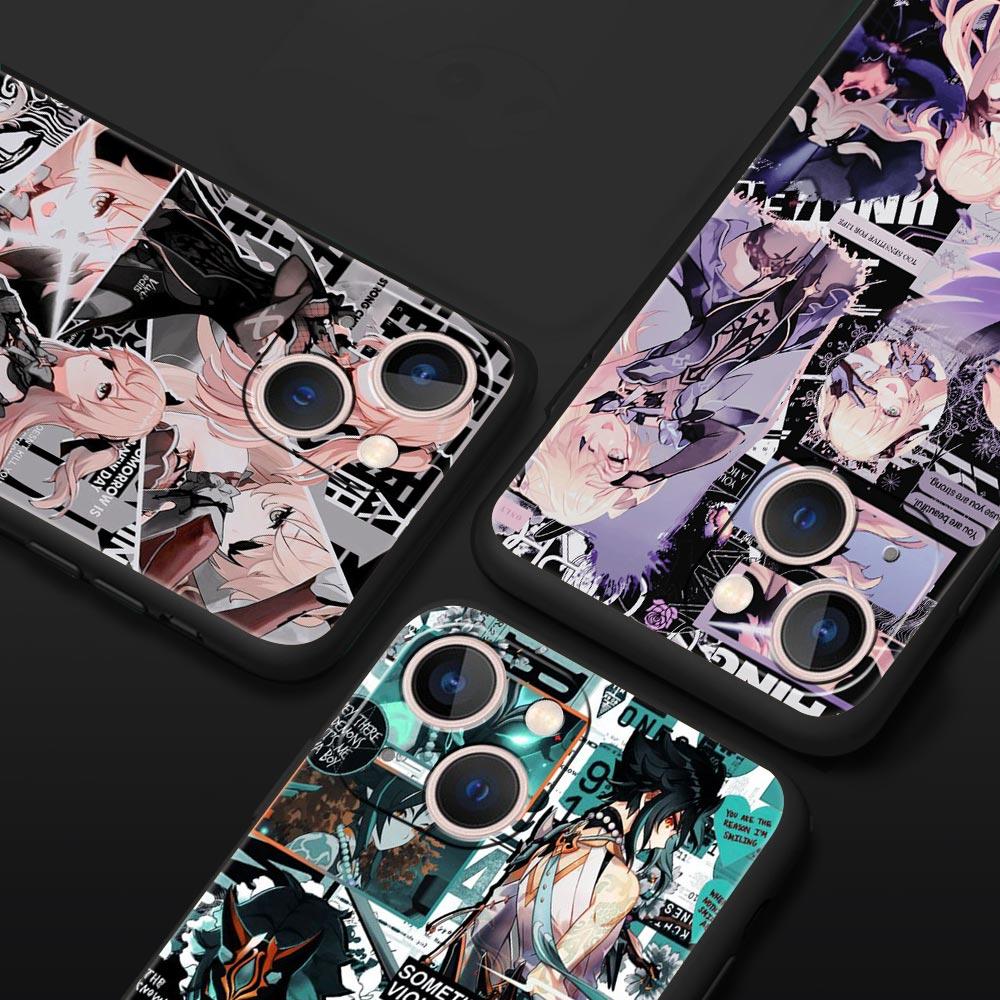 Genshin Impact Top Games Luxury Phone Case For iPhone 13 15 14 12 Mini 11 Pro MAX XR X SE XS 7 8 Plus Silicone Protection Cover