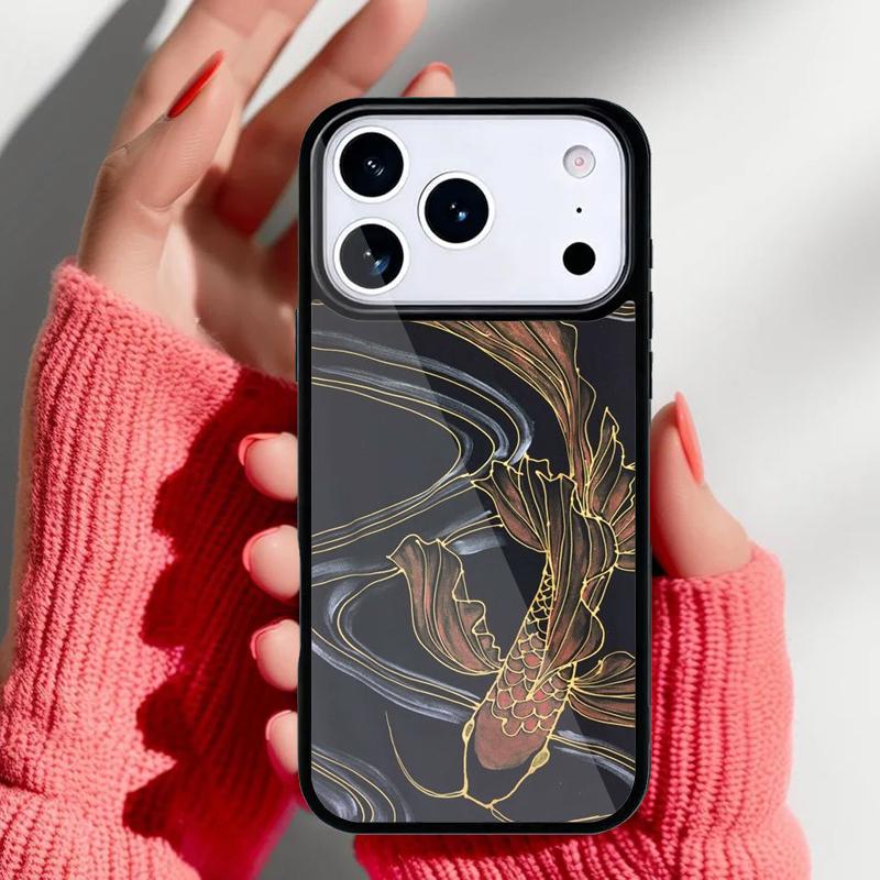 Koi Carp Fish Phone Case for iPhone 17 16 15 14 13 Pro Max Back Cover for 12 11 Pro Coque