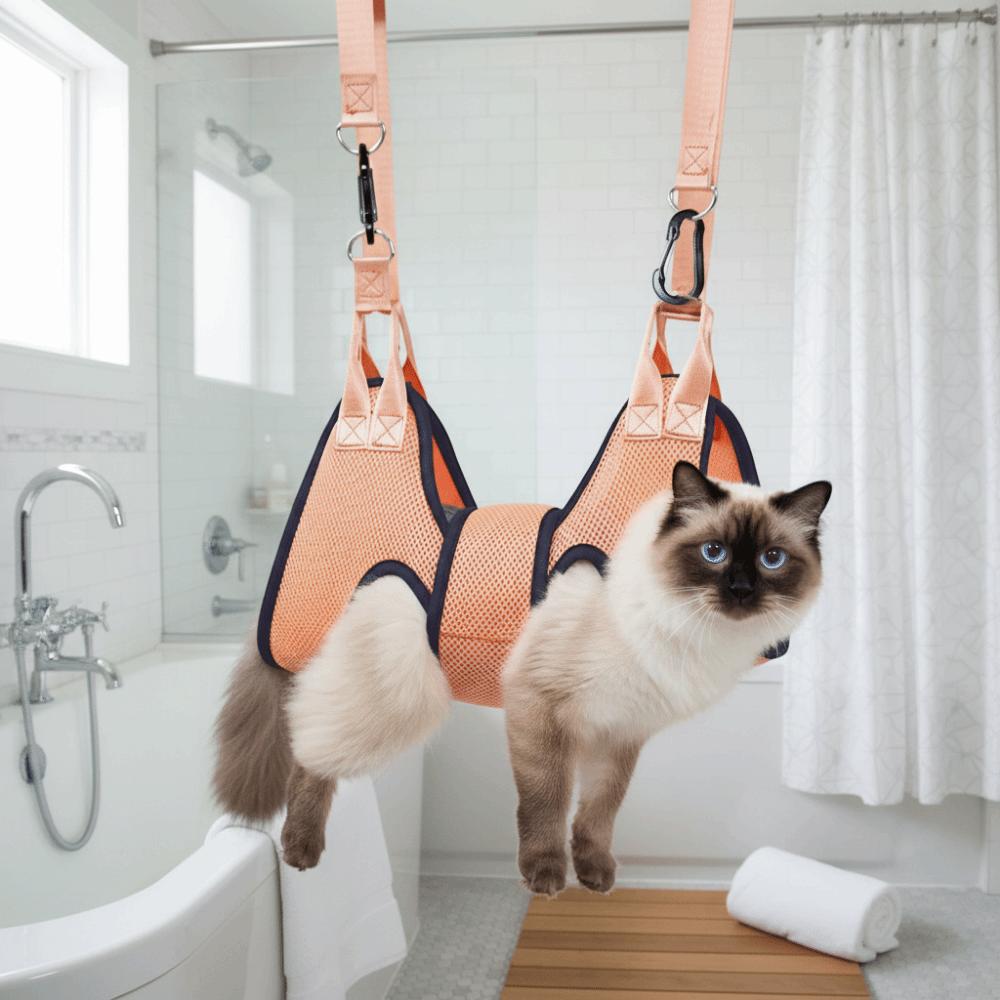 Hanging Dog Grooming Hammock Anti Scratch Cat Bathing Bag Cat Fixed Bath Bag  Bathing Assistance