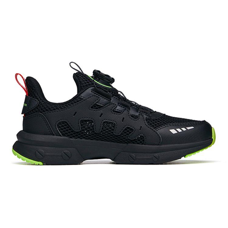 Anta Comfortable Versatile Non-Slip Shock Absorbing Wear-Resistant Kids Footwear Black Green 312228809-11