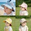 Childrens Cartoon Sun Hat With Embroidered Brim For Outdoor Sun Protection