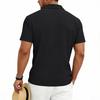 Men's Casual Shirts Textured Short Sleeve Button Down Shirt Summer Loose Fit Knit Tops for Men