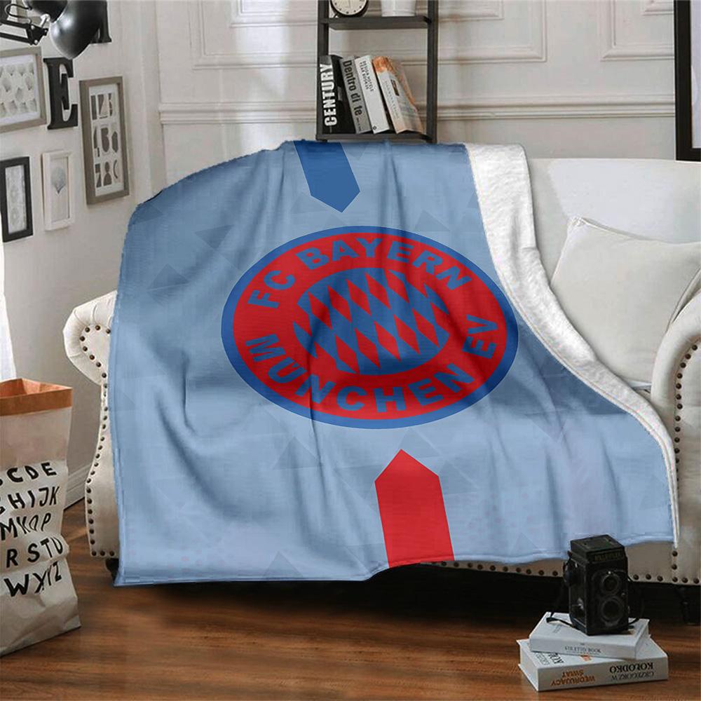 Bayern Munich Crest Blanket Warmthful Decor Perfect for Chair Bed Office Chair All-Season Use Stylish Decor Suitable for Gifting Relatives and Friends