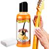 120ml Guitar Care Oil Cleaner Guitar Fretboard Oil Polish Cleaning Kit Portable Guitar Care Oil with Cleaning Cloth Accessories