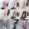 1 Paar Vier-Jahreszeiten-Stapel-Socken Damen Unifarben Stapelbare Socken Beinbekleidung Atmungsaktiv Langer Stil Kniehohe Socken