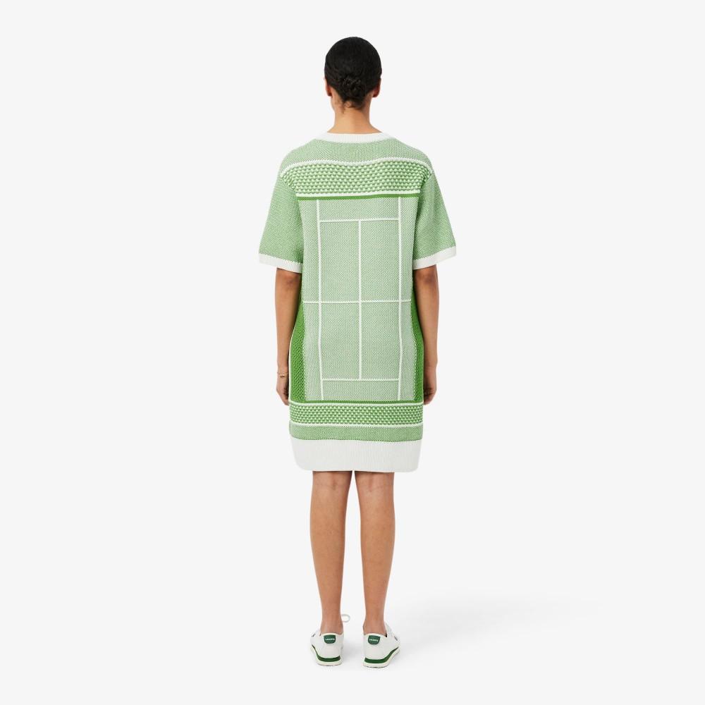 Lacoste Women's Jacquard Graphic Dress EF9888-56G4IN