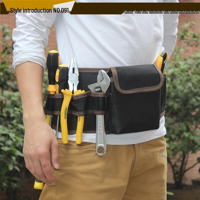 Electrician's Waist Tool Pouch - Multifunctional Canvas Belt