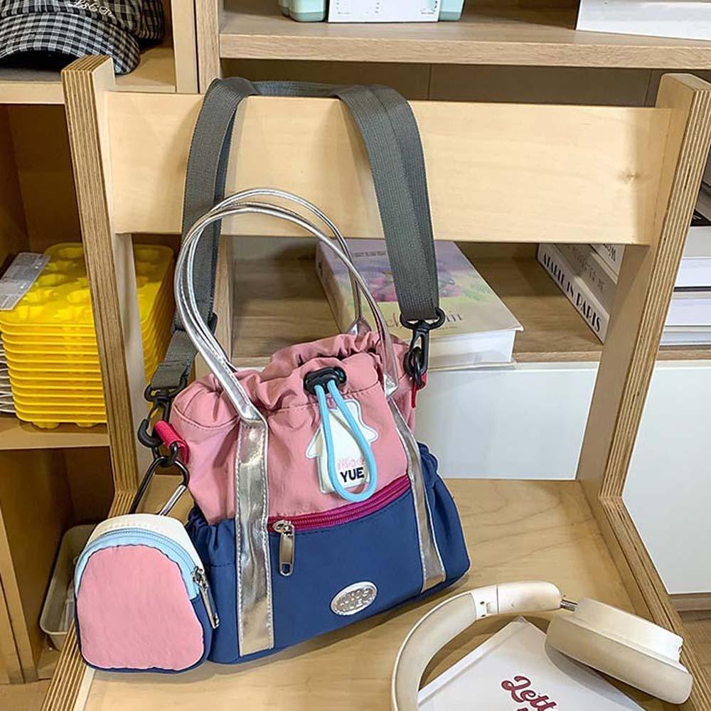 

Портативная альпинистская сумка-кроссбоди, быстросохнущая тряпичная сумка-ведро на шнурке, Друзья Pink Without Pendant