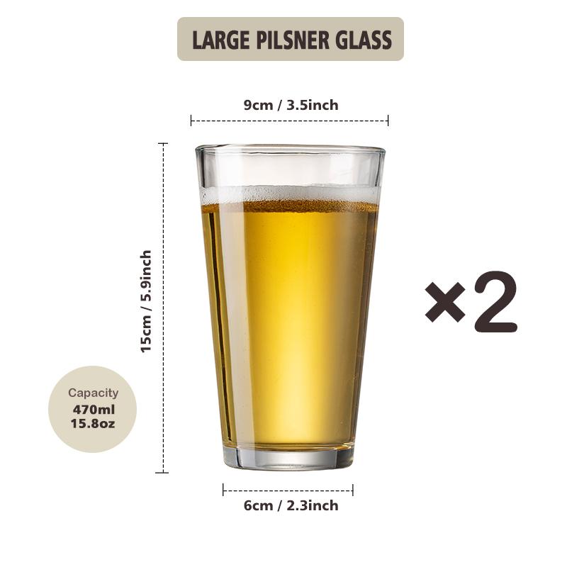 200ml/320ml/470ml American Wide Mouth Beer Mug Pilsner Glass Cup Craft Beer Glass Juice Drink Cup Can Be Customize Patterns