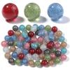 20pcs/lot 12mm Gypsophila Resin Beads Colorful Glitter Beads Round Loose Spacer Beads For Jewelry Making DIY Necklace Bracelet
