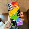 LGBT Rainbow Love Is Love Plating Phone Case For Samsung A17 A07 A37 A57 A16 A56 A15 A55 A14 A54 A13 A53 A26 A36 A25 A35 A24 A34