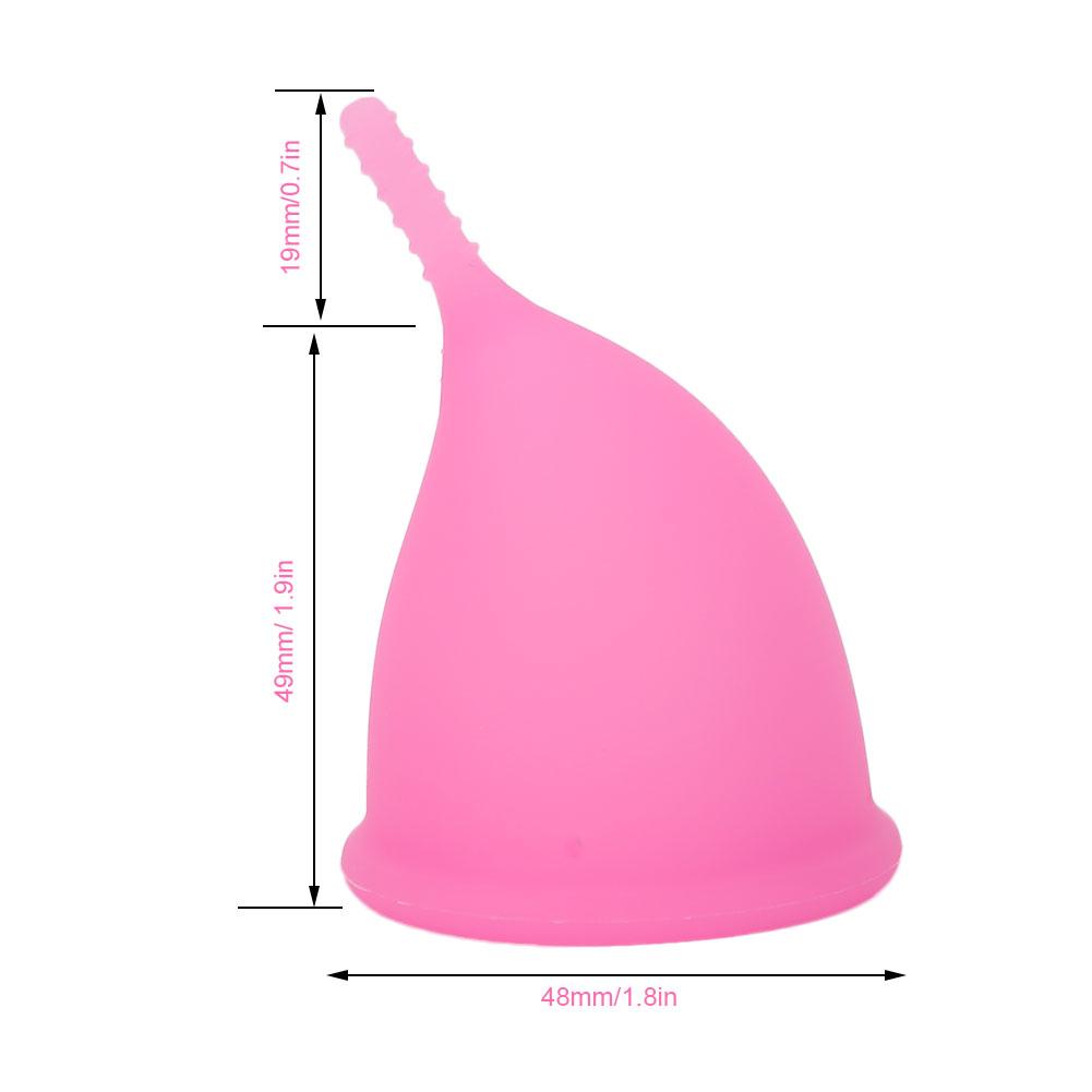 Reusable Menstrual Cup Silicone Period Tampon and Pad Alternative Feminine Hygiene Care Pink