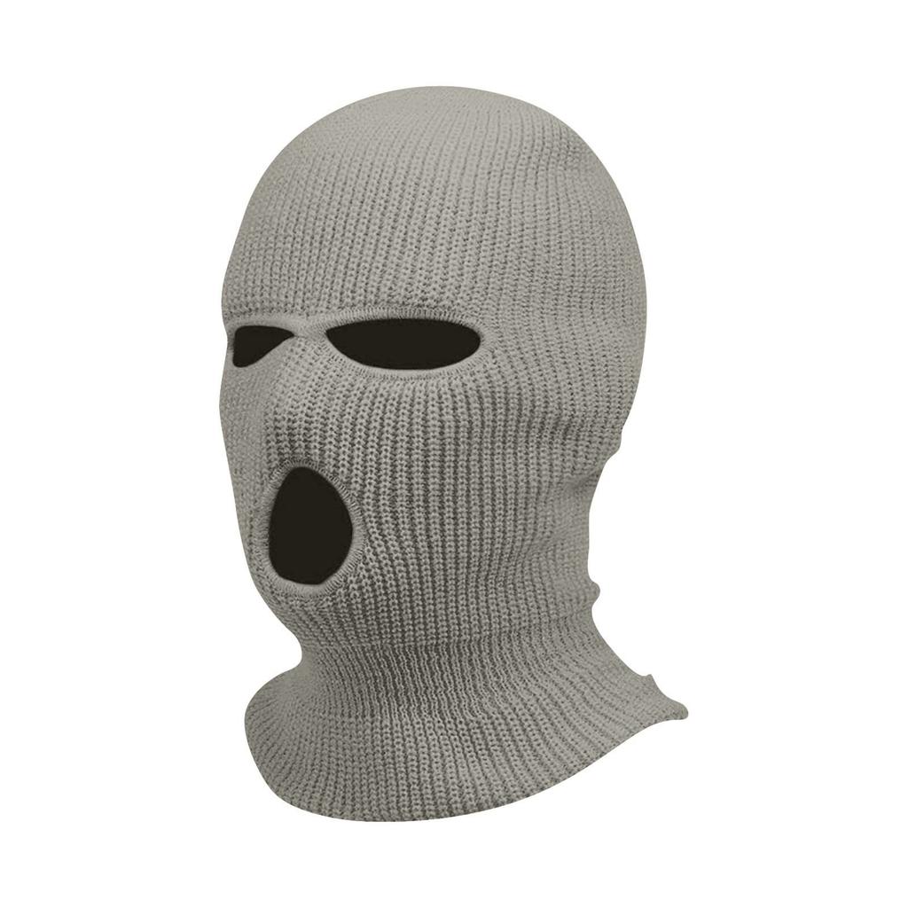 Motorcycle Windproof Full Face Knit Hats Custom SkiMask Men Warm Wool Balaclava Embroidery Winter Hats Knitted 3 Holes Ski Mask
