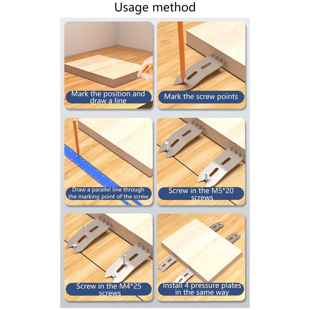 6Pcs Slab Clamping Dogs for Woodworking Tools Pinch Dogs Router Sled For Woodworking CNC Panel Processing