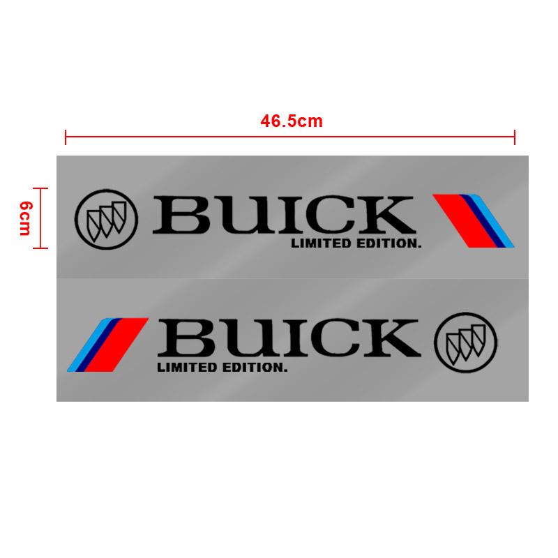 2pcs Car 3D Stickers Auto Side Body Sports Sticker Decals Car Accessories For Buick Encore Regal Lacrosse Enclave Avenir Cascada GL8 Envision Anthem