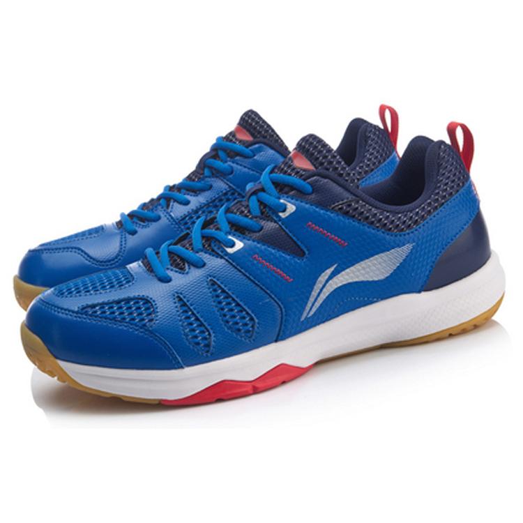 Li Ning Swirl V2 Cushioning Lightweight Slip Resistant Low top Badminton Shoes Unisex Blue AYTP029-1