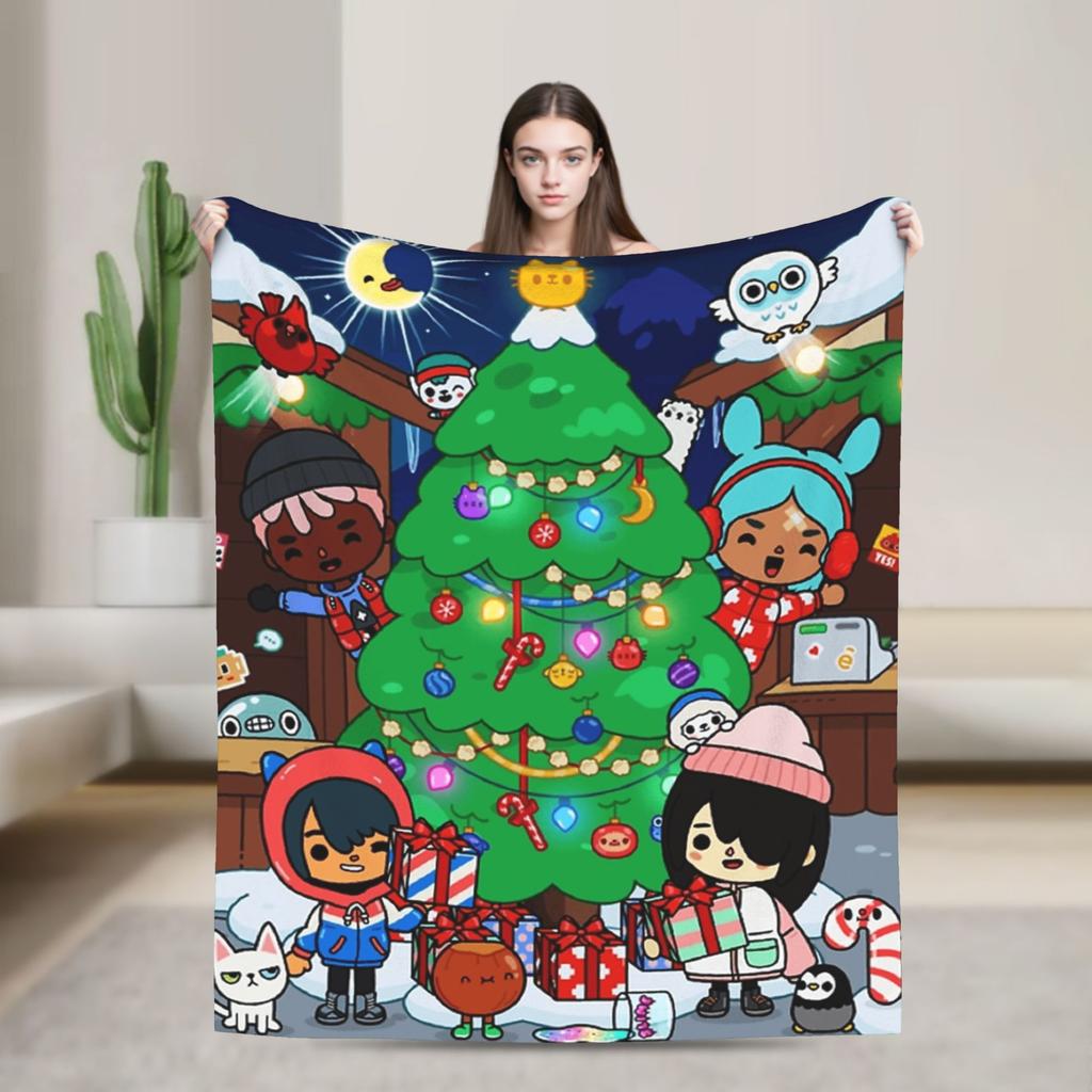 Toca Life World Blanket Quality Soft Warm Throw Blanket Winter Boy Girl Couch Chair Sofa Bed Pattern Bedspread
