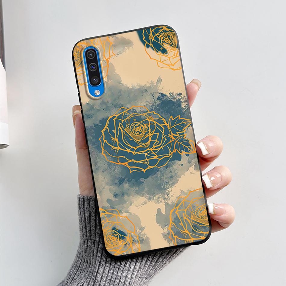 For Samsung A50 A50S A30S Case Cartoon Soft Liquid Silicone Full Protection Phone Back Cover For Galaxy A 50 50S 30S Funda Shell