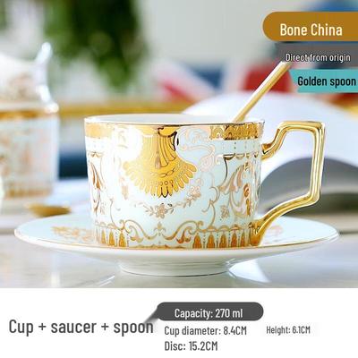 HANDUNYOU Pattaya Luxus-Kaffee- und Teeset aus Glas mit Goldrand