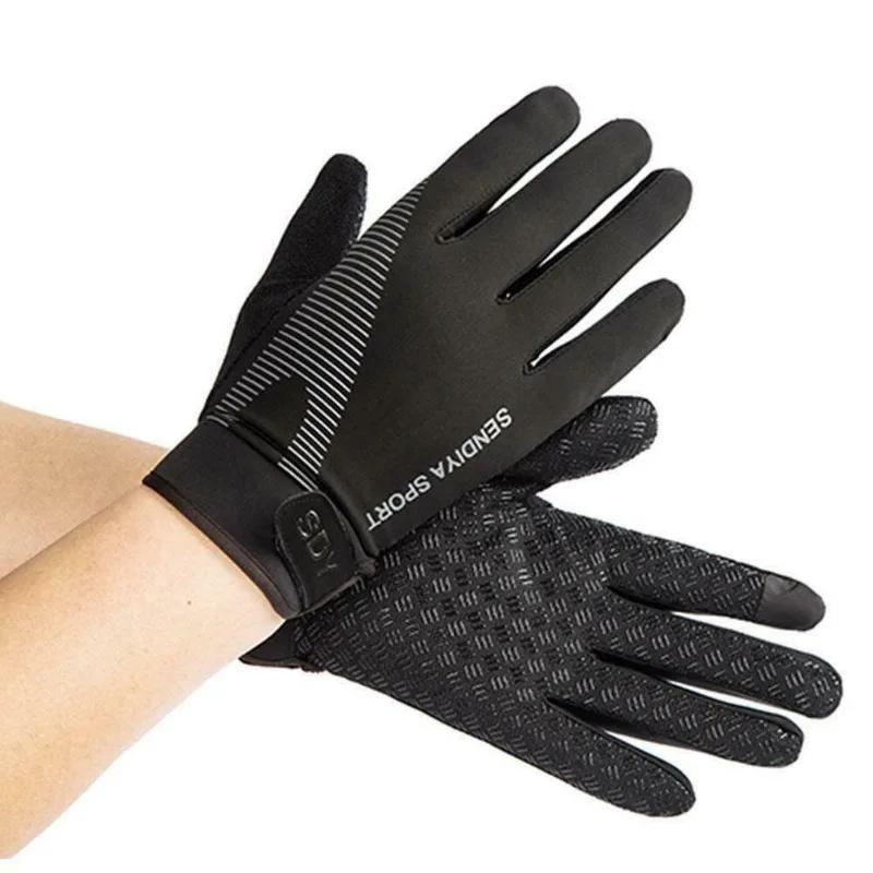 Outdoor Bike Cycling Gloves Full Finger Touchscreen Anti-slip Shock Wear Hiking Running Motorcycle Gloves Men