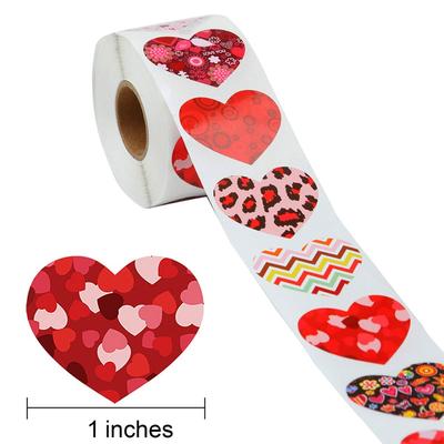 50–500 Stück herzförmige Etikettenaufkleber, Scrapbooking, Geschenkverpackung, Siegel, Geburtstagsfeier, Hochzeit, Versorgung, Schreibwarenaufkleber, 2,5 cm