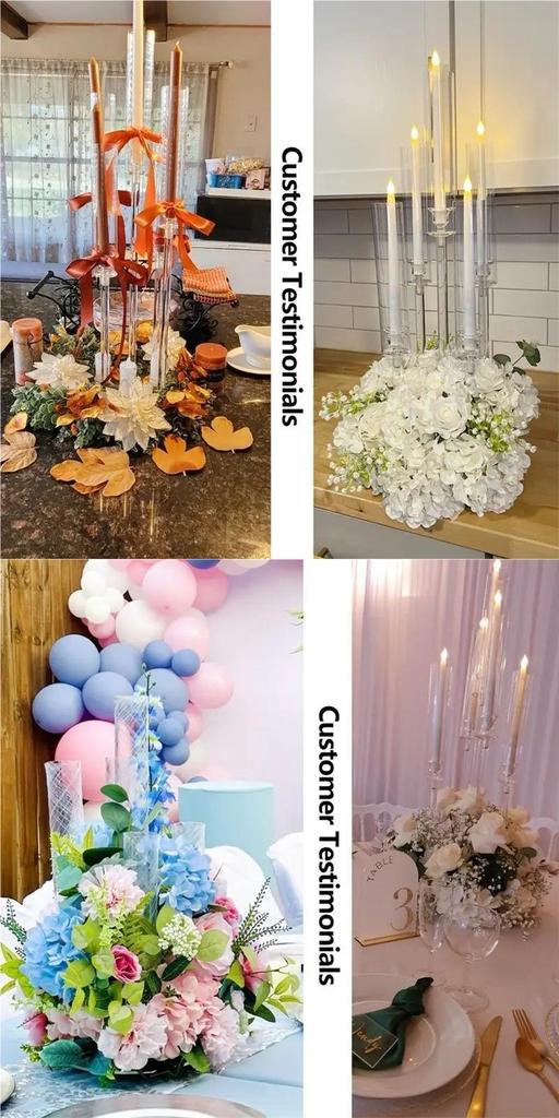 Transparent Acrylic Cross Wedding Candlestick for Banquets, Hotels, Aisles, Restaurants, and Bars