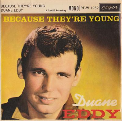 7inch Record DUANE EDDY - Because They're Young REW1252 London Records, 1960 UK Rock Used