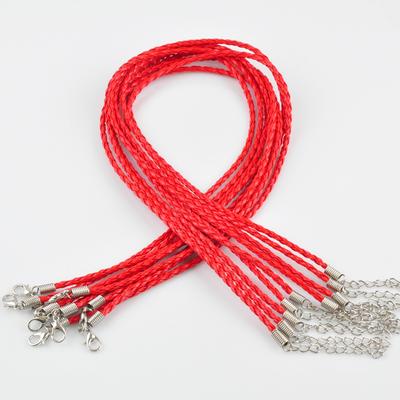 Home Party Supplies Accessori per gioielli Pelle PU per bracciale Collana Chiusura a moschettone Cordino Ciondoli Alta qualità Nuovo 10 pezzi 40 cm