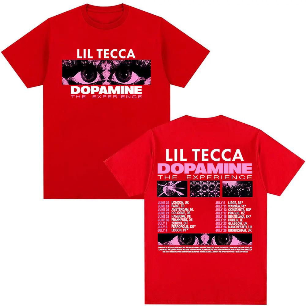 

Lil Tecca Dopamne The Experience Tour 2025 New T-Shirt Men Women Retro Aesthetic Clothing T Shirts Casual Cotton Oversized Tees S