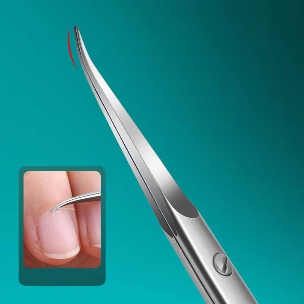 Stainless Steel Cuticle Clipper Curved Blades Manicure Shears New Eyebrow Shears Manicure Tools