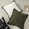 Cotton-linen Pillowcase Black Border Decorative Pillow Cover Retro Cushion Cover  Home Decoration