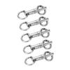 5pcslot Stainless Steel Column Type Rotary Ring Bearing Swivel Fishing Swivels Hook Connector