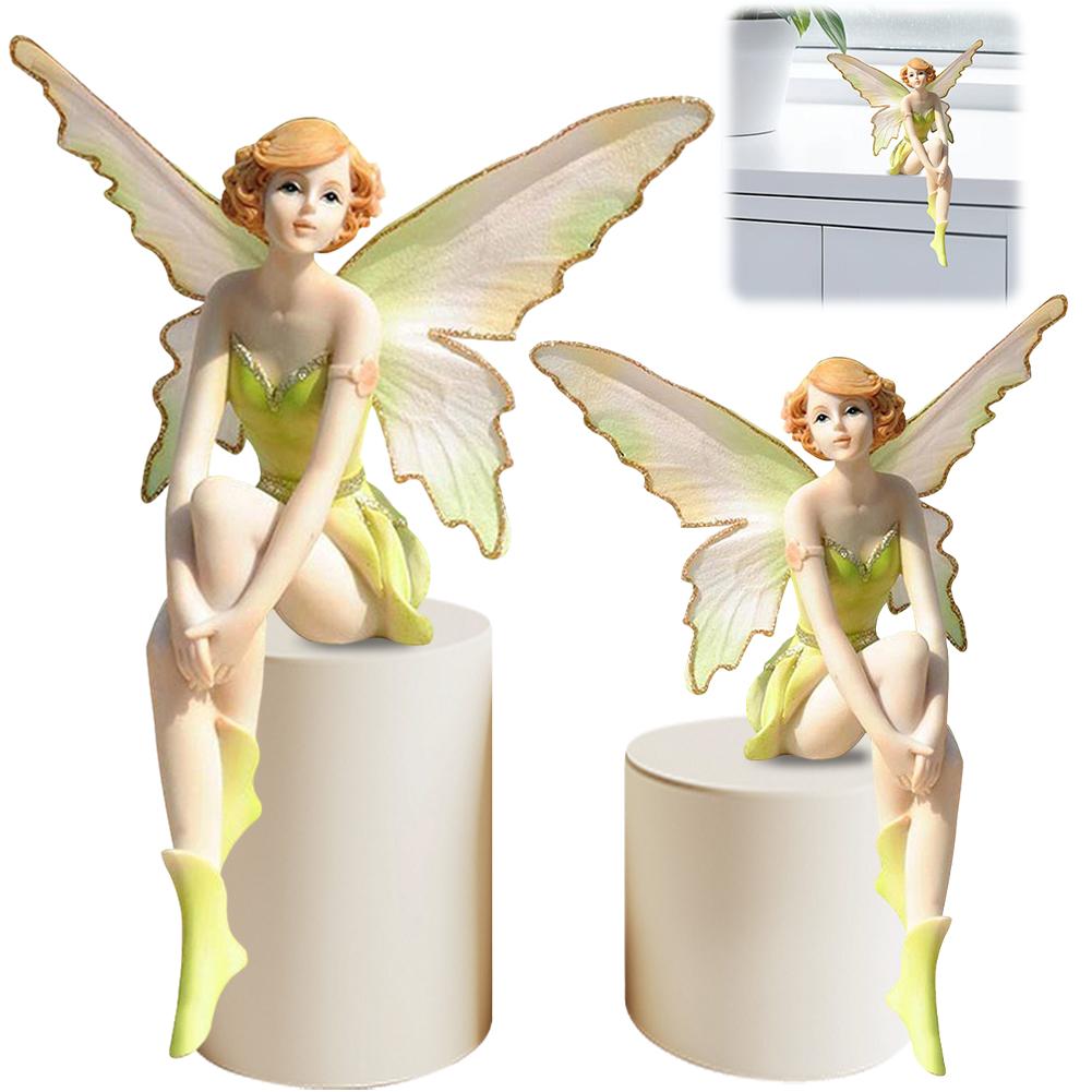 Flower Fairy Figurine Angel Flower Fairy Ornaments Decorative Flower Fairy Adornment Flower Girl Decoration for Home Office