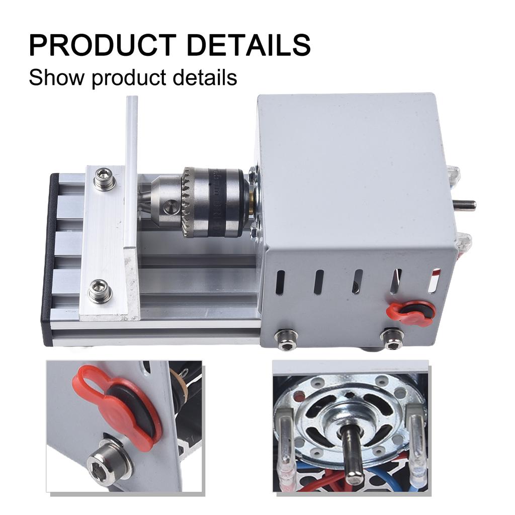 None Lathe Beads Machine Lathe Beads Machine 110V-220V 5000-10000 Rpm Dustproof Glass Cover With 7 Levels Of Power Adapter