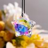 Seven-Color Crystal Glass Heart Ornament for Christmas Tree and New Year Decoration