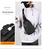 Men's Water-repellent Crossbody Chest Bag with USB Charging