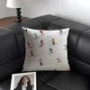 Federa per Cuscino Decorativa da Stazione Sciistica Lino Naturale Tessuto Biologico Stampa Double-Sided Divano Decorazione per la Casa Federa Regalo