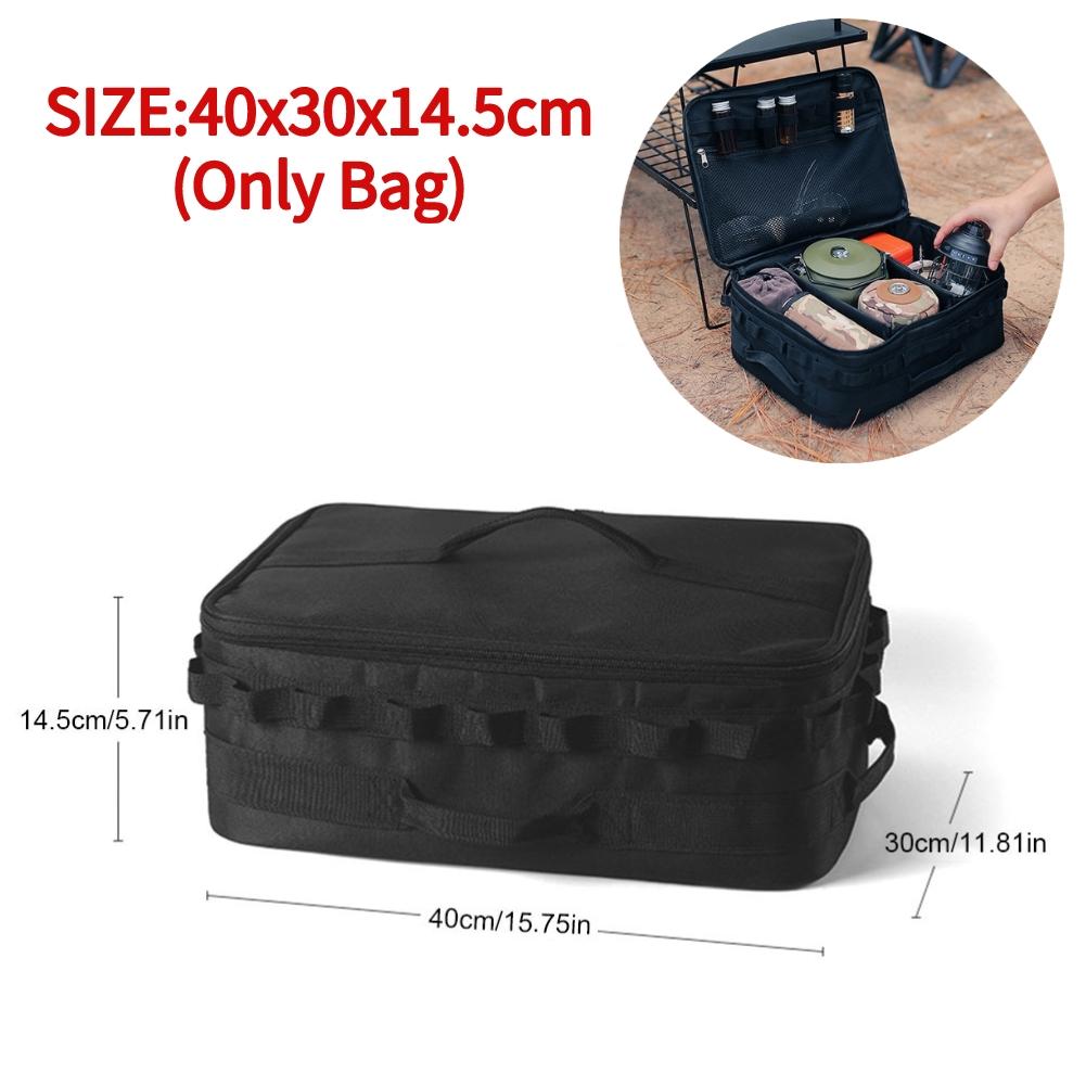 17-7L Taktische Camping-Aufbewahrungstasche Große Kapazität Outdoor Wander-Picknicktasche Kocherbehälter Topf Tragebeutel Kochgeschirr-Organizer