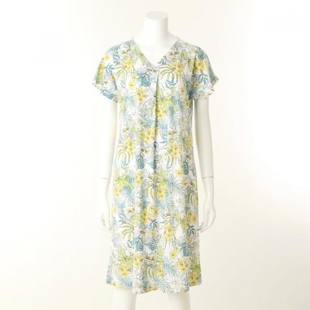 Venus Cool Color Hawaiian Print Easywear Dress Vev3924l painted/100