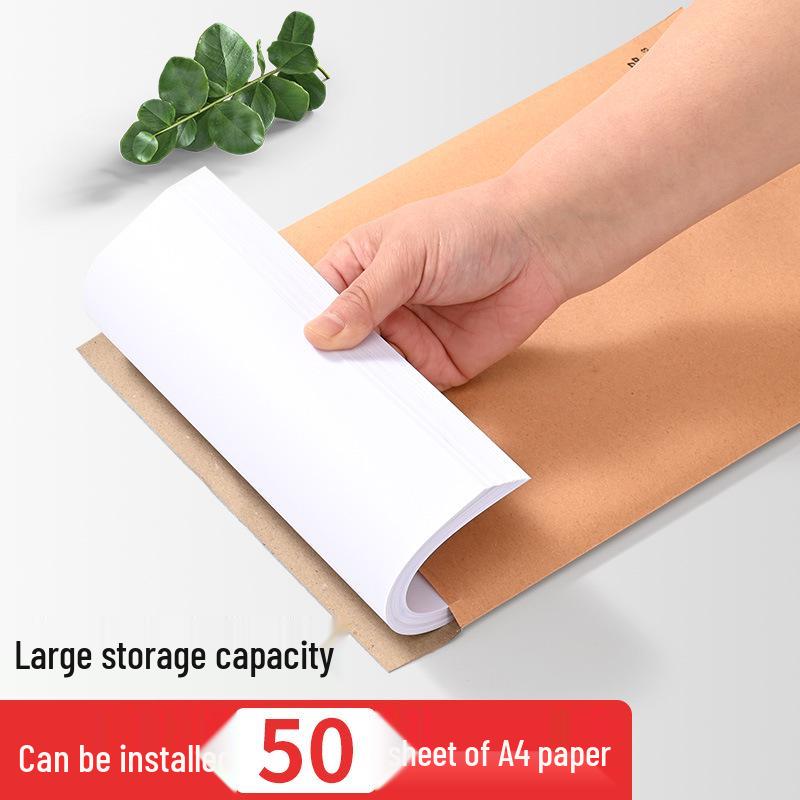 Durable A4 Single-Sided Kraft Paper Document Bag - Multi-functional, No-Lid, High-Quality Medical Case Archive.